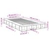 vidaXL Cadre de lit sans matelas sonoma gris 135x190 cm