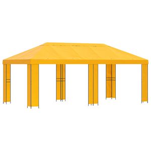 vidaXL Abri de jardin 6 x 3 m Jaune Polyester et Acier 190 gsm