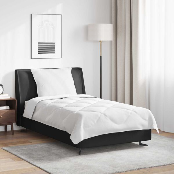 vidaXL Duvet toutes saisons avec oreiller 2 pcs Blanc Microfibre