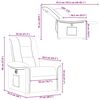 vidaXL Fauteuil inclinable &eacute;lectrique Cr&egrave;me Tissu