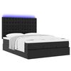 VidaXL Cadre de lit ottoman avec matelas noir 140x190 cm similicuir