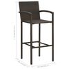 vidaXL Ensemble de bar de jardin 5 pcs Marron
