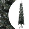 vidaXL Sapin de No&euml;l artificiel mince avec support Vert 240 cm PVC