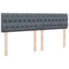 vidaXL Sommier &agrave; lattes de lit et matelas Gris fonc&eacute; 180x200cm Velours