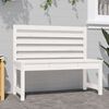 vidaXL Banc de jardin blanc 109 cm bois massif de pin