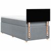 vidaXL Sommier &agrave; lattes de lit avec matelas Gris clair 100x200cm Tissu