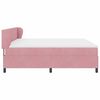 vidaXL Lit &agrave; ressorts avec matelas Rose 200 x 200 cm Velours