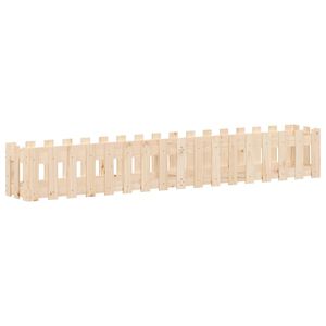 vidaXL Lit sur&eacute;lev&eacute; de jardin design de cl&ocirc;ture 200x30x30cm pin massif