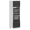 vidaXL Armoires de four 2 pcs Porto noir bois d'ing&eacute;nierie