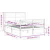 vidaXL Cadre de lit sans matelas 140x190 cm bois massif