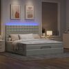 VidaXL Cadre de lit ottoman et matelas gris clair 160x200cm velours