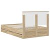 vidaXL Cadre de lit Ch&ecirc;ne Sonoma 120 x 200 cm Bois Ing&eacute;nierie