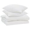 vidaXL Couette avec oreiller 3 pc Blanc Microfibre