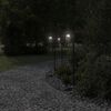 vidaXL Lampadaires d'ext&eacute;rieur 3 pcs noir 100 cm acier inoxydable