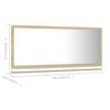 vidaXL Miroir de bain Blanc et ch&ecirc;ne sonoma 80x10,5x37 cm Agglom&eacute;r&eacute;