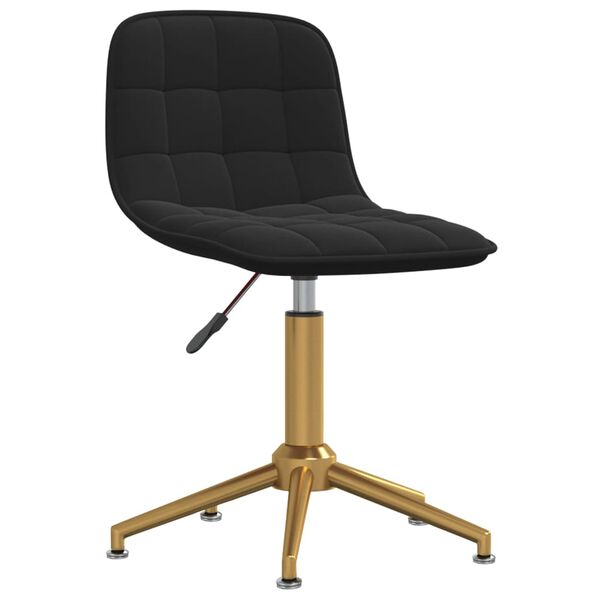 vidaXL Chaises pivotantes &agrave; manger lot de 2 Noir Velours