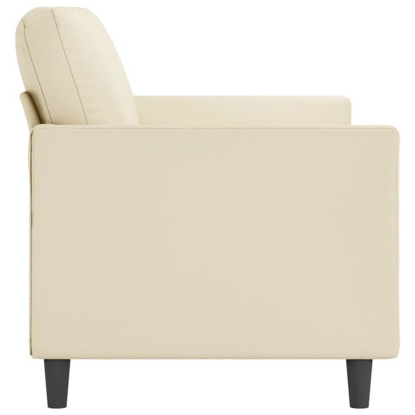 vidaXL Canap&eacute; &agrave; 3 places Cr&egrave;me 180 cm Similicuir