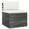 vidaXL Salon palette de jardin 2 pcs avec coussins Bois de pin massif