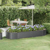 vidaXL Lit sur&eacute;lev&eacute; de jardin Acier galvanis&eacute; Anthracite
