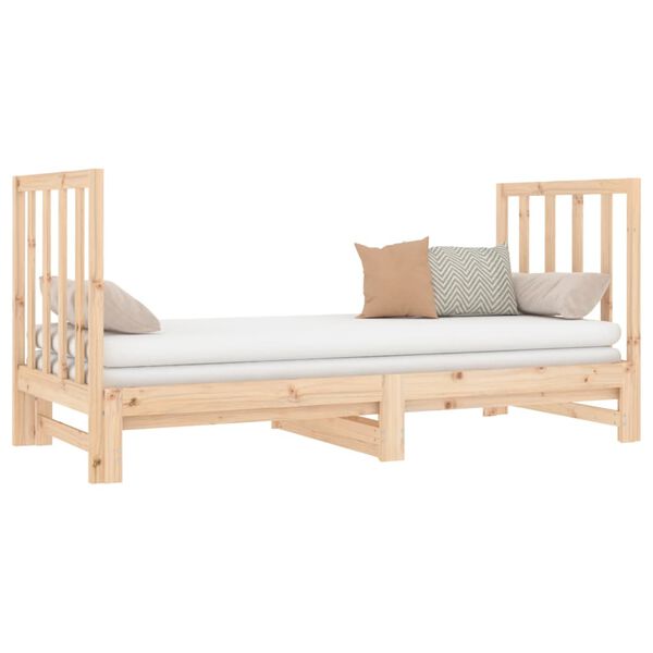 vidaXL Lit coulissant sans matelas 2x(90x190) cm