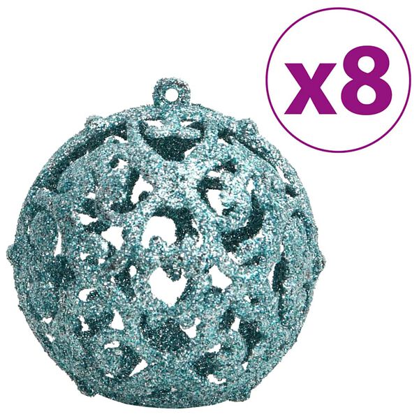 vidaXL Boules de No&euml;l 100 pcs turquoise 3 / 4 / 6 cm