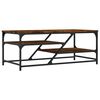 vidaXL Table basse ch&ecirc;ne fum&eacute; 100x49x40 cm bois d'ing&eacute;nierie