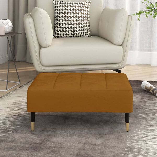 vidaXL Repose-pied Marron 78x56x32 cm Velours