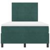 vidaXL Lit &agrave; ressorts avec matelas Vert fonc&eacute; 120 x 190 cm tissu