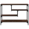 vidaXL Table console ch&ecirc;ne marron 100x30x75 cm bois d'ing&eacute;nierie