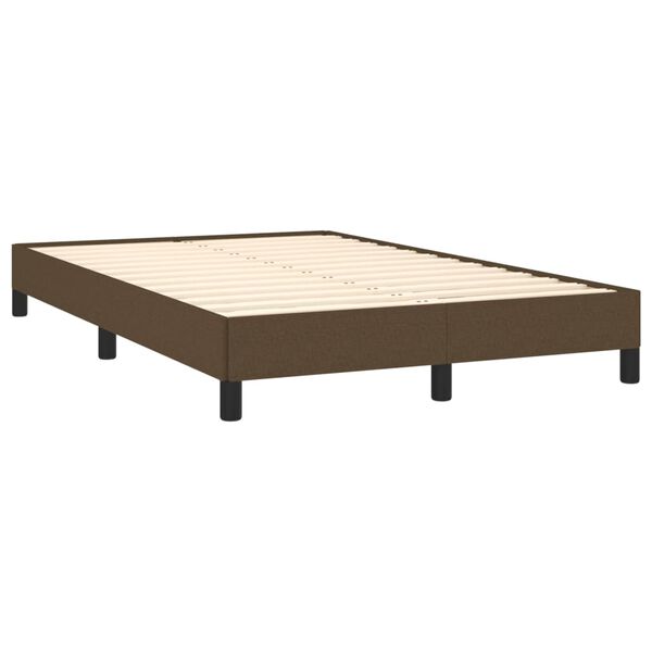 vidaXL Cadre de lit sans matelas marron foncé 120x190 cm tissu