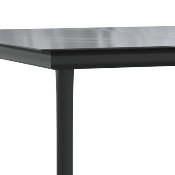 vidaXL Ensemble &agrave; manger de jardin coussins 7pcs Noir R&eacute;sine tress&eacute;e