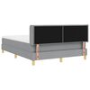vidaXL Lit &agrave; Ressorts avec matelas Gris clair 140 x 190 cm tissu
