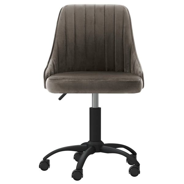 vidaXL Chaises pivotantes &agrave; manger lot de 6 gris fonc&eacute; velours