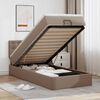 VidaXL Lit ottoman et matelas cappuccino 90x200 cm similicuir