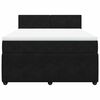 vidaXL Sommier &agrave; lattes de lit avec matelas Noir 140x190 cm Velours
