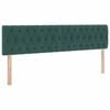 vidaXL Lit avec rangement et LED Vert fonc&eacute; 180 x 200 cm Velours