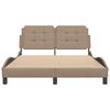 vidaXL Cadre de lit sans matelas Zadar cappuccino 140x190 cm similicuir
