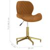 vidaXL Chaises pivotantes &agrave; manger lot de 2 marron velours