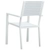 vidaXL Chaises de jardin lot de 4 Blanc PEHD Aspect de bois
