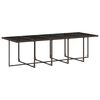 vidaXL Ensemble &agrave; manger de jardin et coussins 11 pcs marron rotin