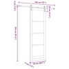 vidaXL Porte coulissante Naturel 78 x 232 cm