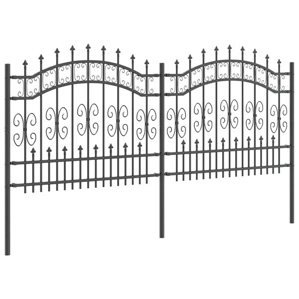 vidaXL Cl&ocirc;ture de jardin Kampen Gris 240 x 140 cm