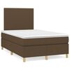 vidaXL Sommier &agrave; lattes de lit matelas et LED marron fonc&eacute; 120x190 cm