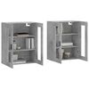 vidaXL Armoires murales 2 pcs gris b&eacute;ton bois d'ing&eacute;nierie