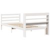 vidaXL Cadre de lit avec t&ecirc;te de lit sans matelas blanc 90x190 cm