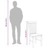 vidaXL Chaises à manger 2 pcs blanc bois massif caoutchouc