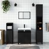 vidaXL Ensemble d'armoires salle de bain 3 pcs noir bois d'ingénierie