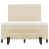 vidaXL Lit &agrave; ressorts avec matelas Cr&egrave;me 160 x 200 cm tissu