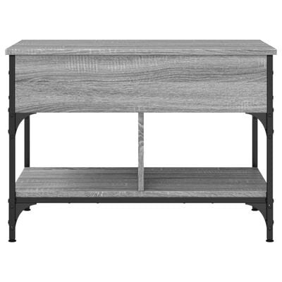 vidaXL Table basse sonoma gris 70x50x50 cm bois d'ingénierie et métal