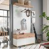 Germania Armoire &agrave; chaussures Topix 96x40x50,4 cm Blanc et ch&ecirc;ne